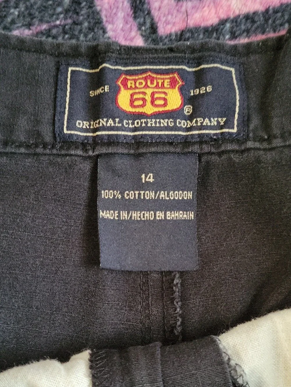 Route 66 Black Cotton Shorts - Size 14